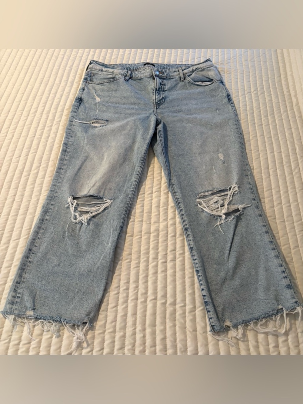 Express Light Blue Acid Wash Jeans